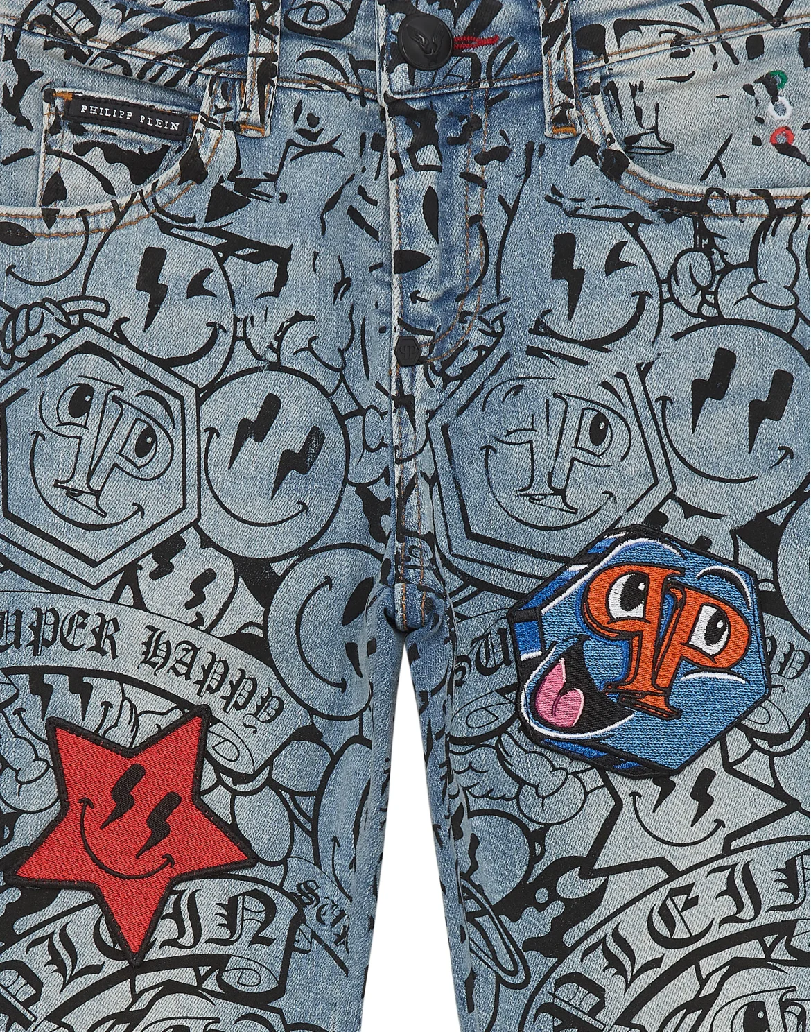 Denim Super Straight Cut Fit Trousers Smile, цвет: Серый