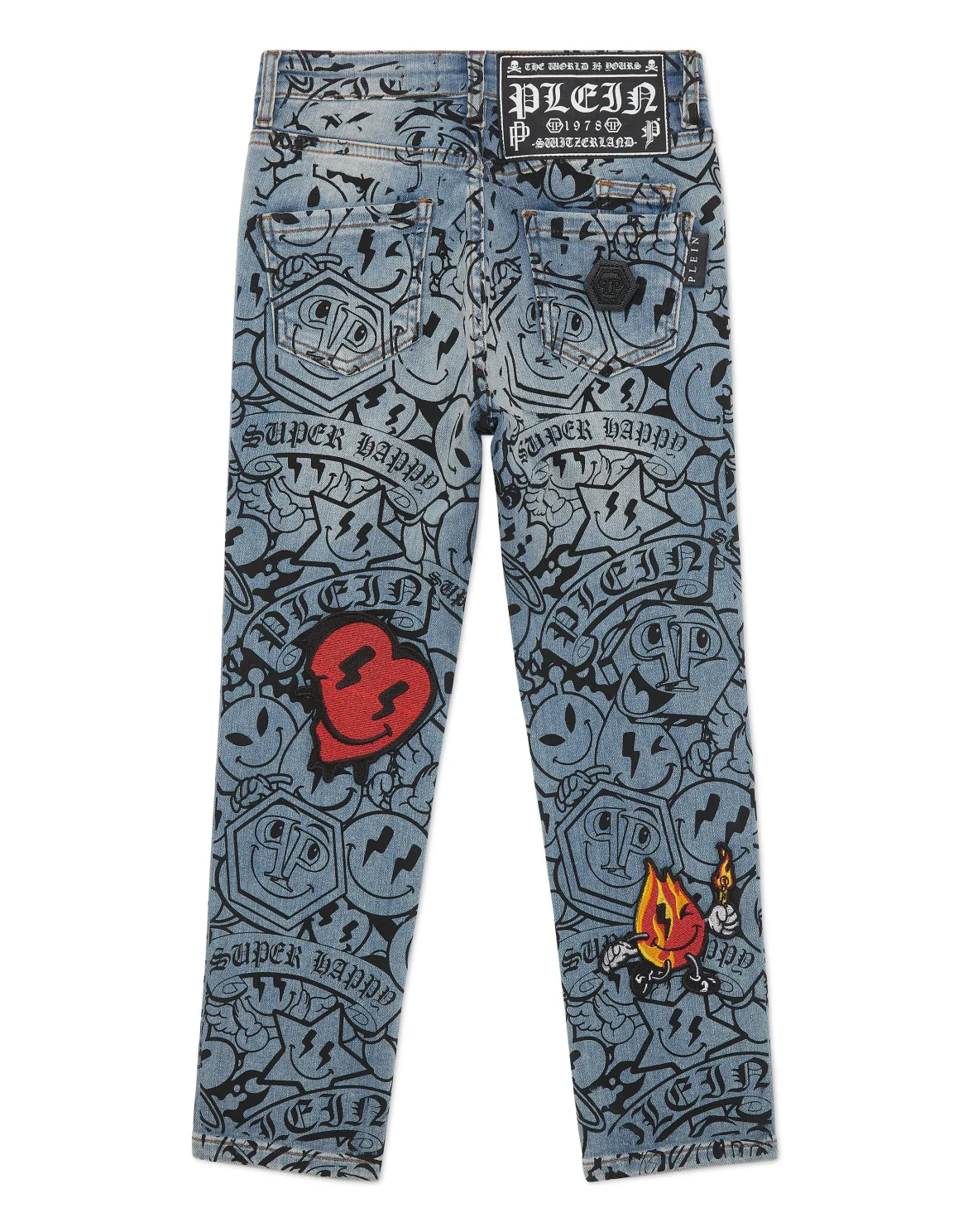 Denim Super Straight Cut Fit Trousers Smile, цвет: Серый
