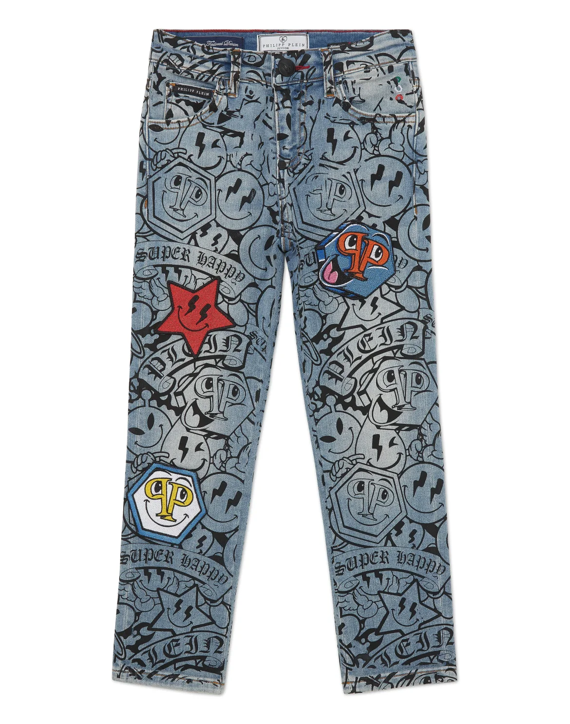 Denim Super Straight Cut Fit Trousers Smile, цвет: Серый