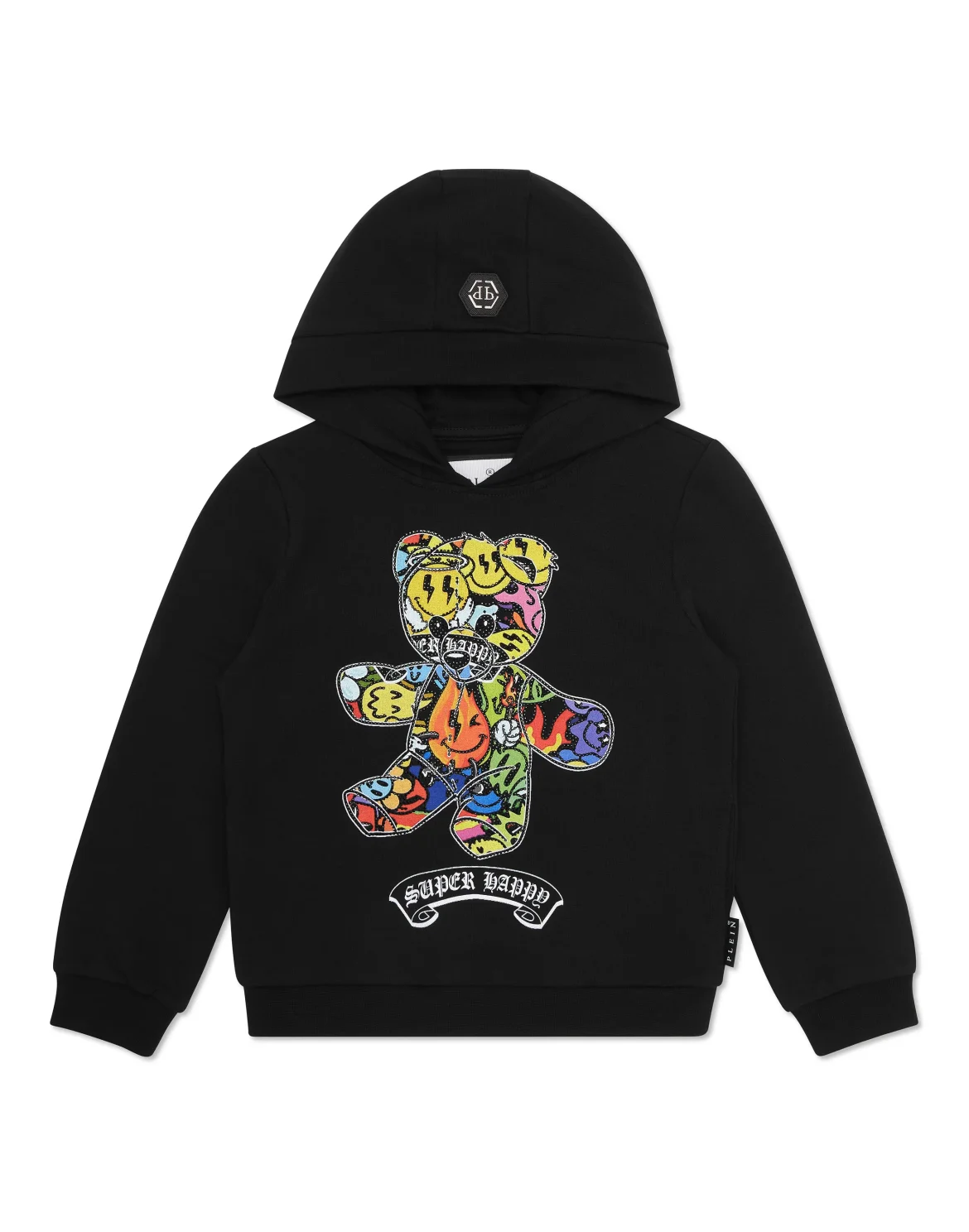 Hoodie Sweatshirt Strass Teddy Bear, цвет: Черный