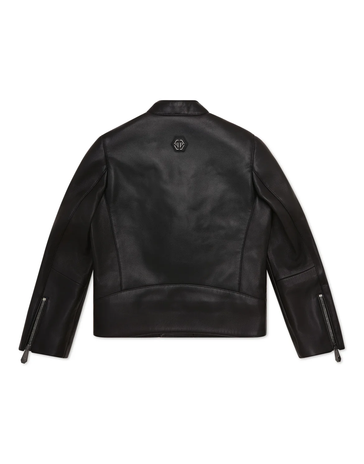 Nappa Leather Biker Jacket, цвет: Черный