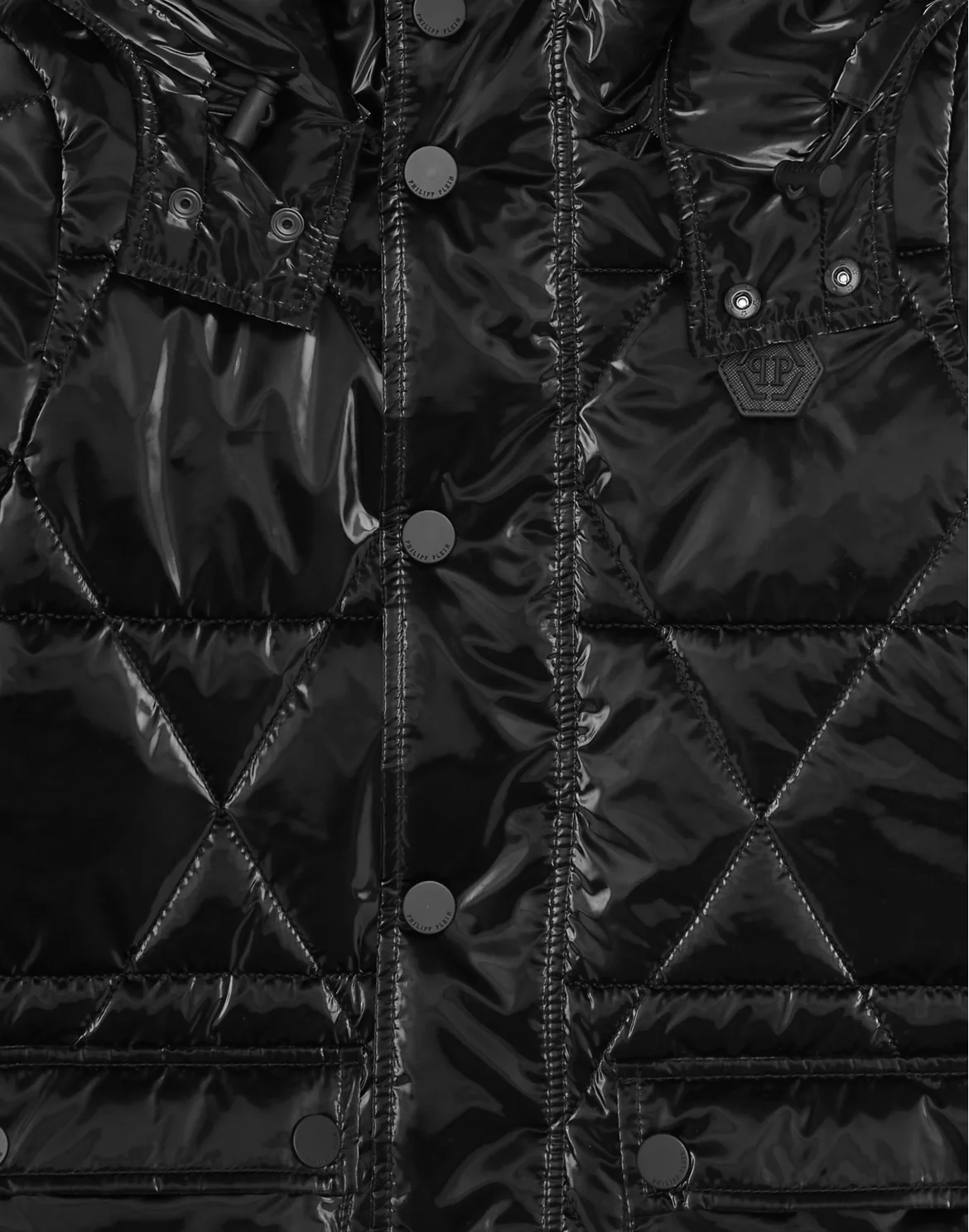 Puffer Jacket Hexagon, цвет: Черный