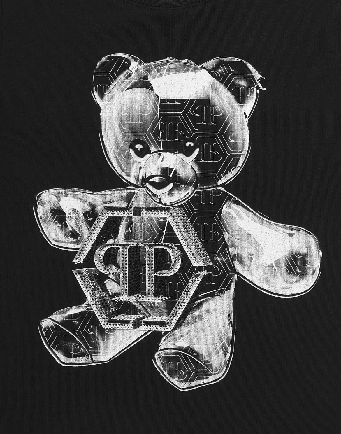 T-shirt Round Neck SS Teddy Bear, цвет: Черный