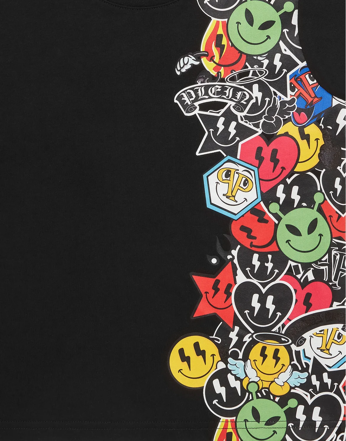 T-shirt Round Neck SS Smile, цвет: Черный