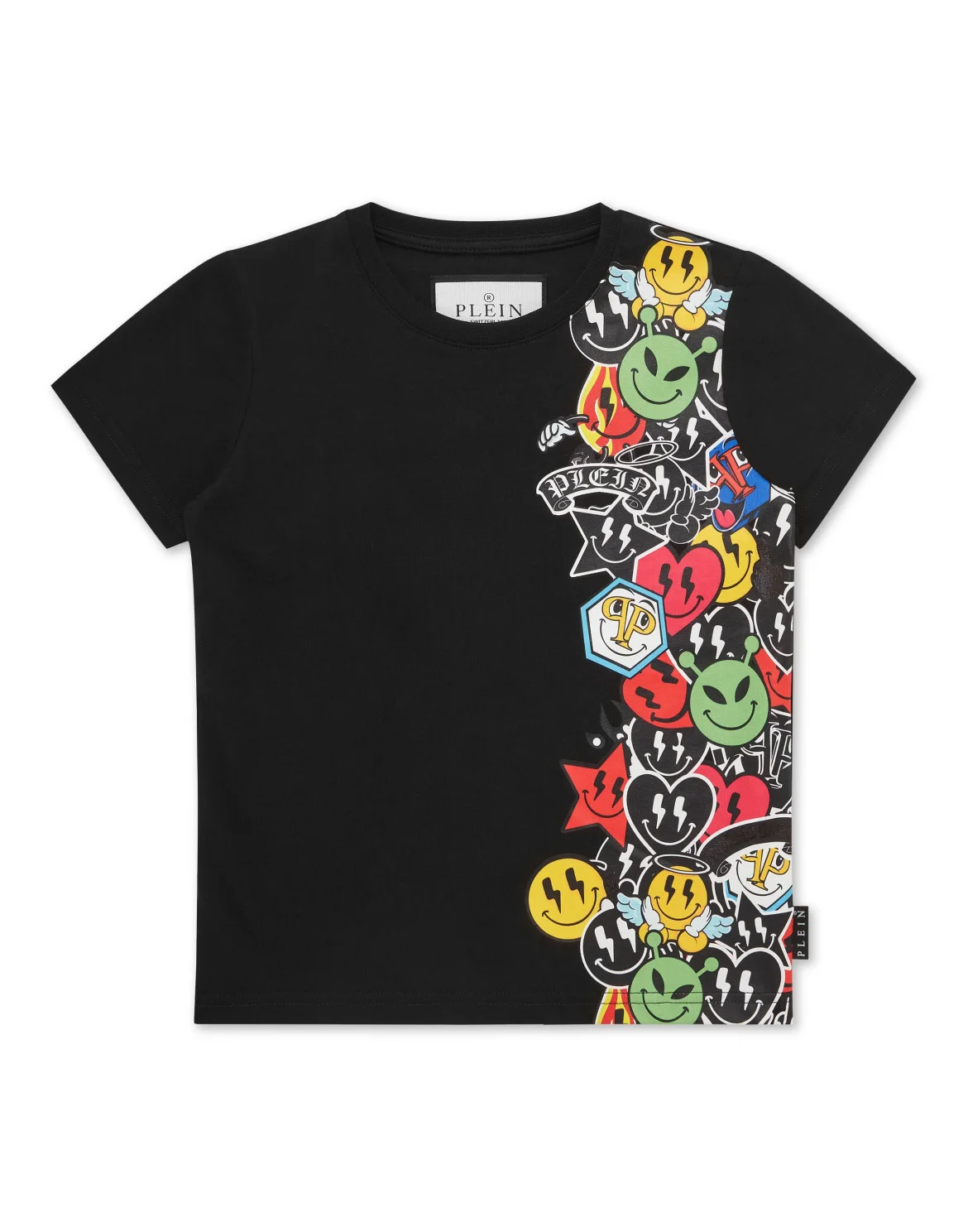 T-shirt Round Neck SS Smile, цвет: Черный