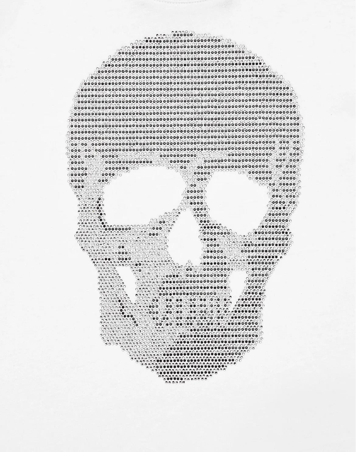 T-shirt Round Neck SS Skull strass, цвет: Белый