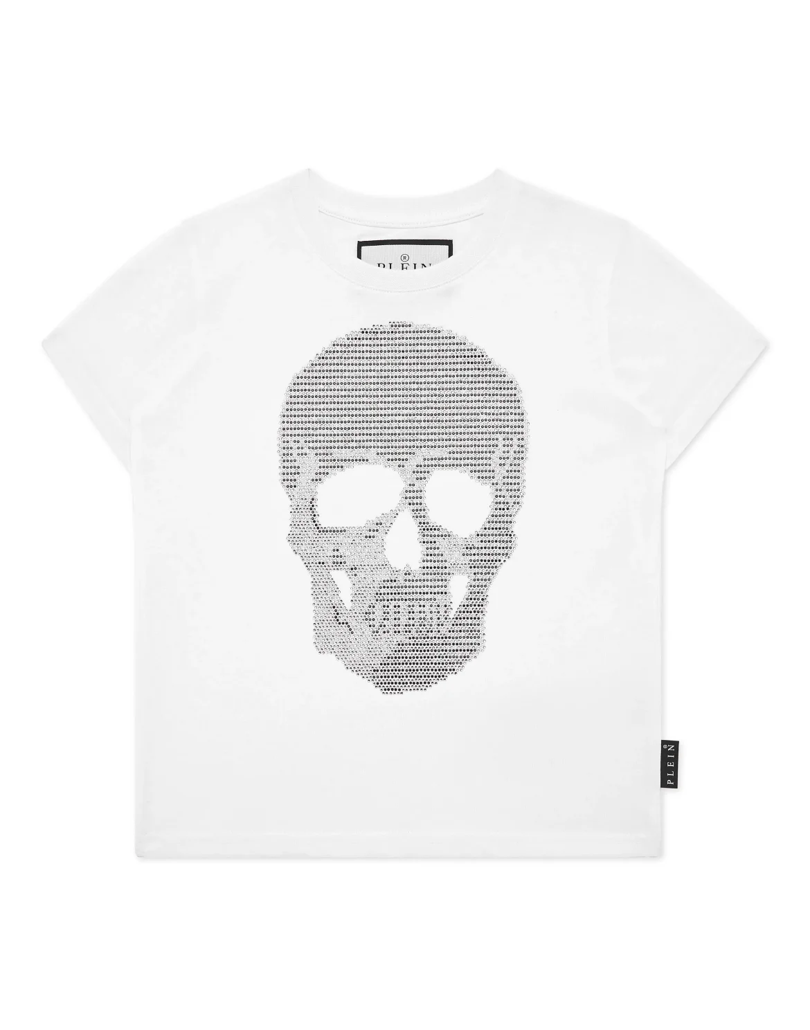 T-shirt Round Neck SS Skull strass, цвет: Белый