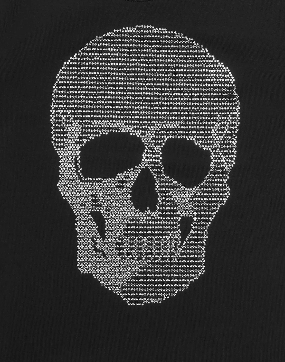 T-shirt Round Neck SS Skull strass, цвет: Черный