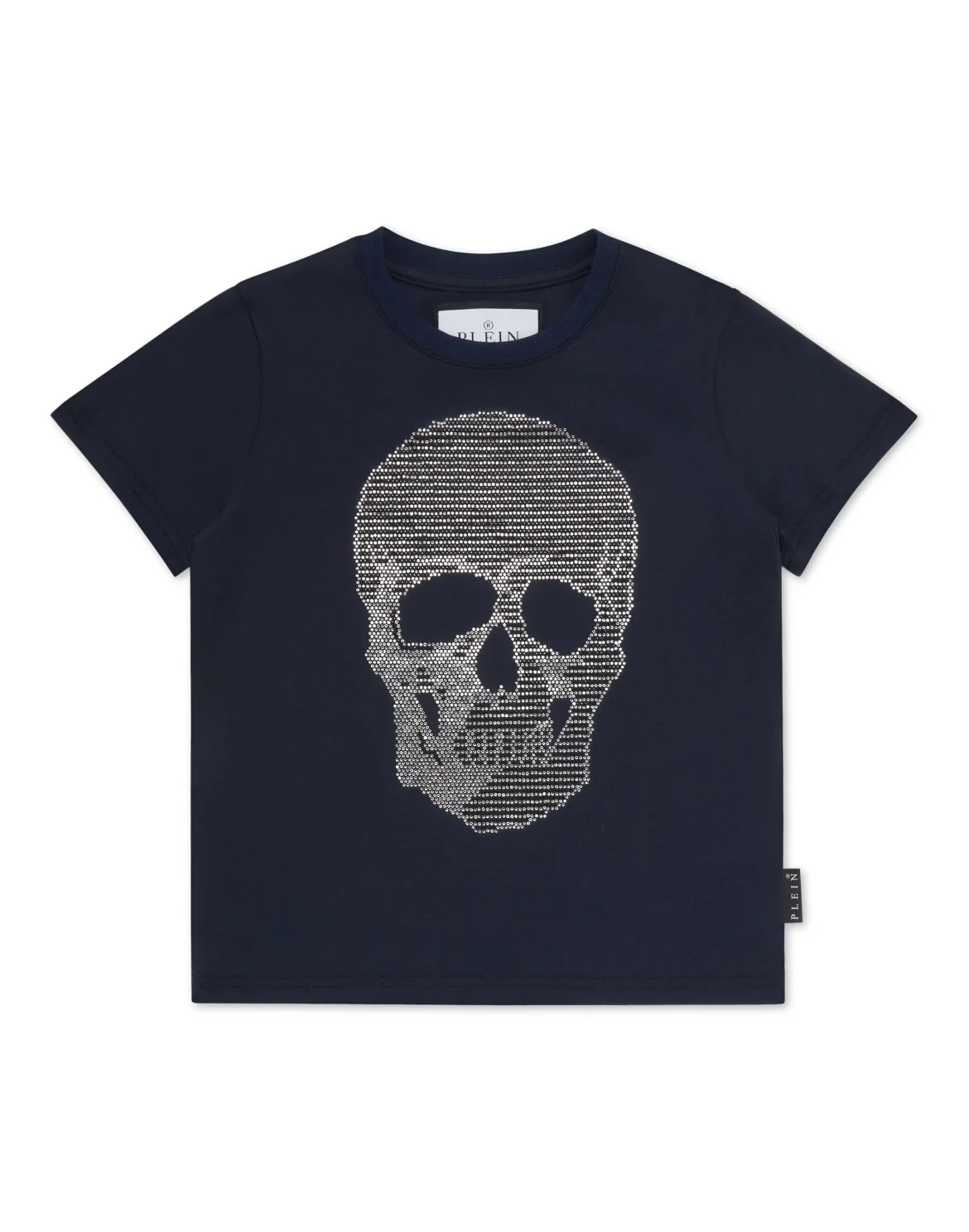 T-shirt Round Neck SS Skull strass, цвет: Синий