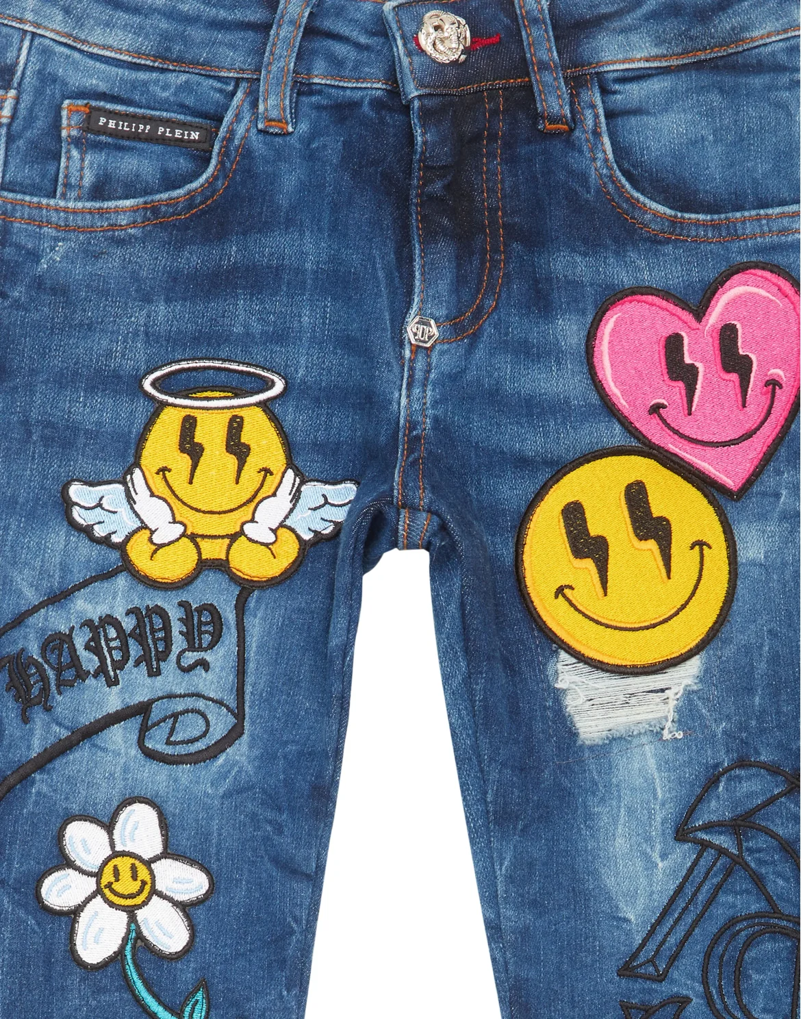 Denim Trousers Loose Fit Smile, цвет: Синий
