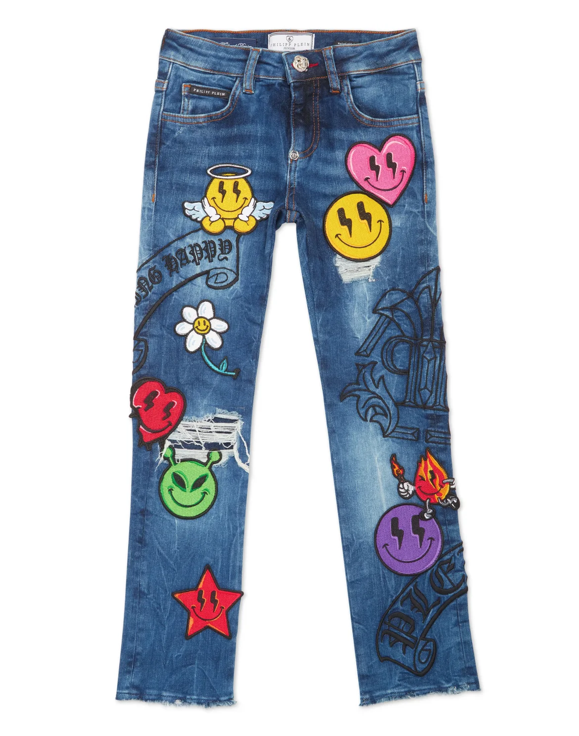 Denim Trousers Loose Fit Smile, цвет: Синий