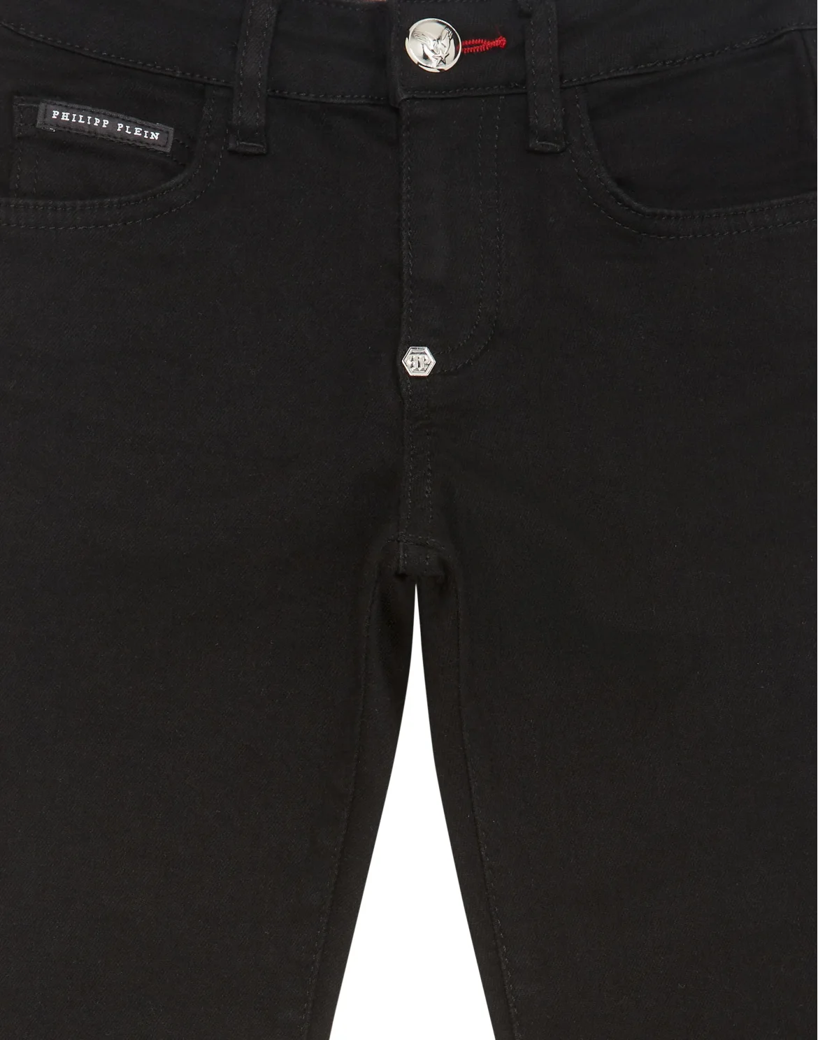 Denim Regular Fit Trousers, цвет: Черный