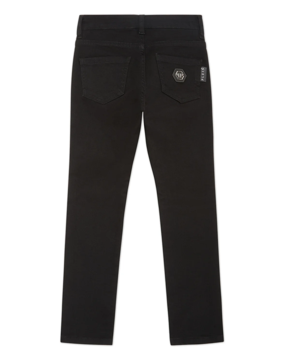 Denim Regular Fit Trousers, цвет: Черный