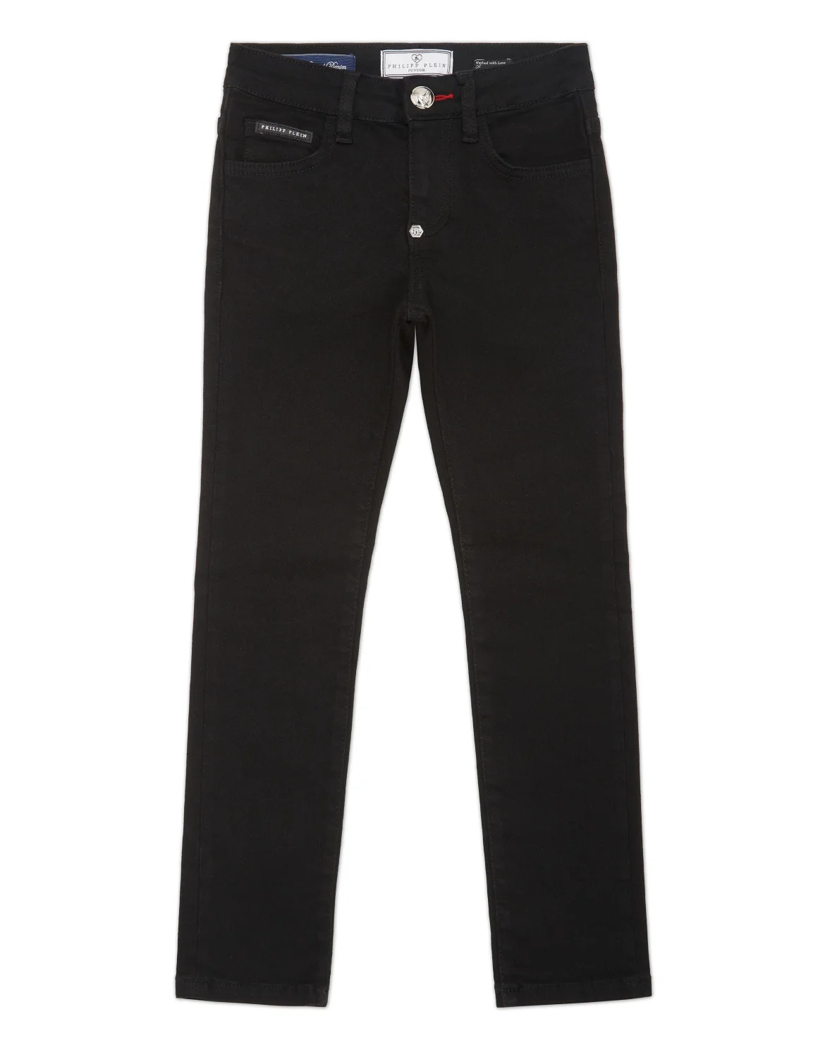 Denim Regular Fit Trousers, цвет: Черный