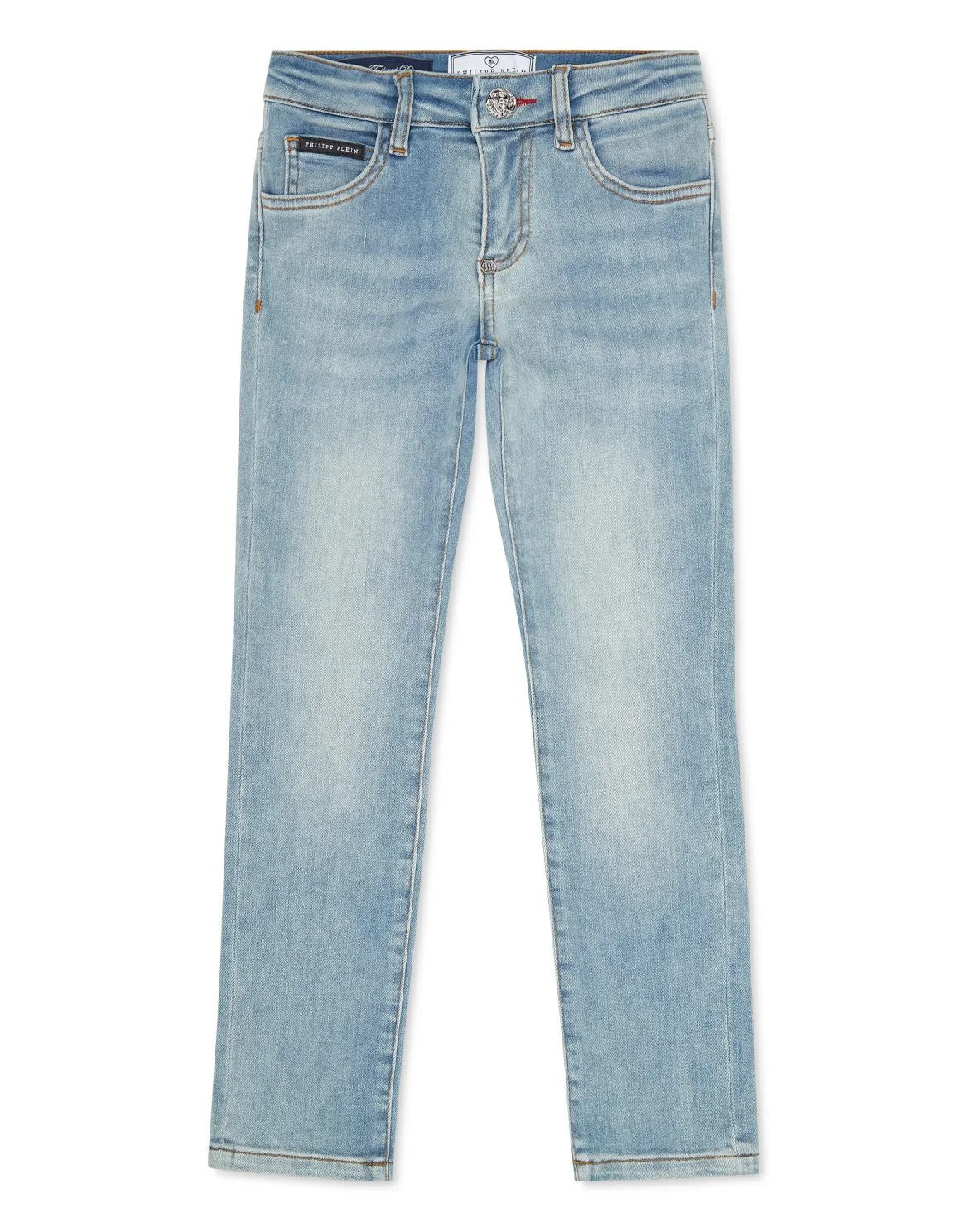 Denim Regular Fit Trousers, цвет: Голубой