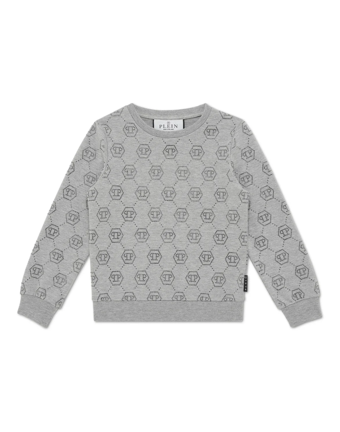 Sweatshirt LS Strass Monogram, цвет: Серый