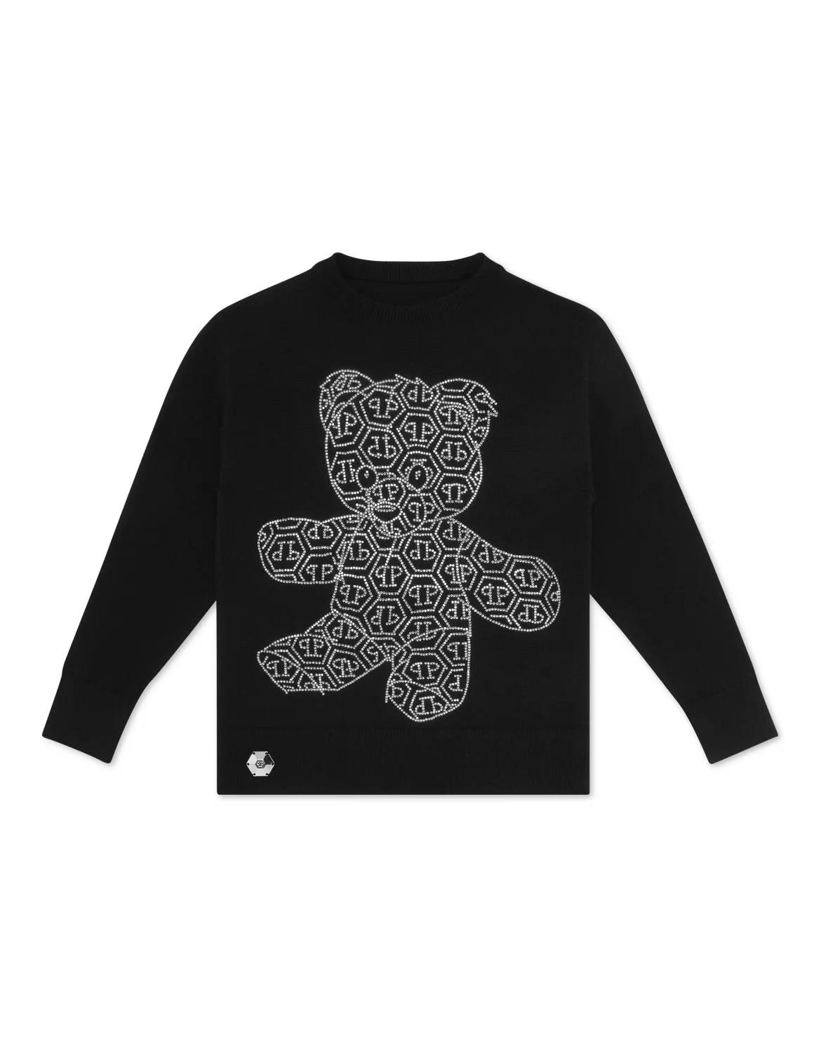 Pullover Round Neck LS Teddy Bear, цвет: Черный