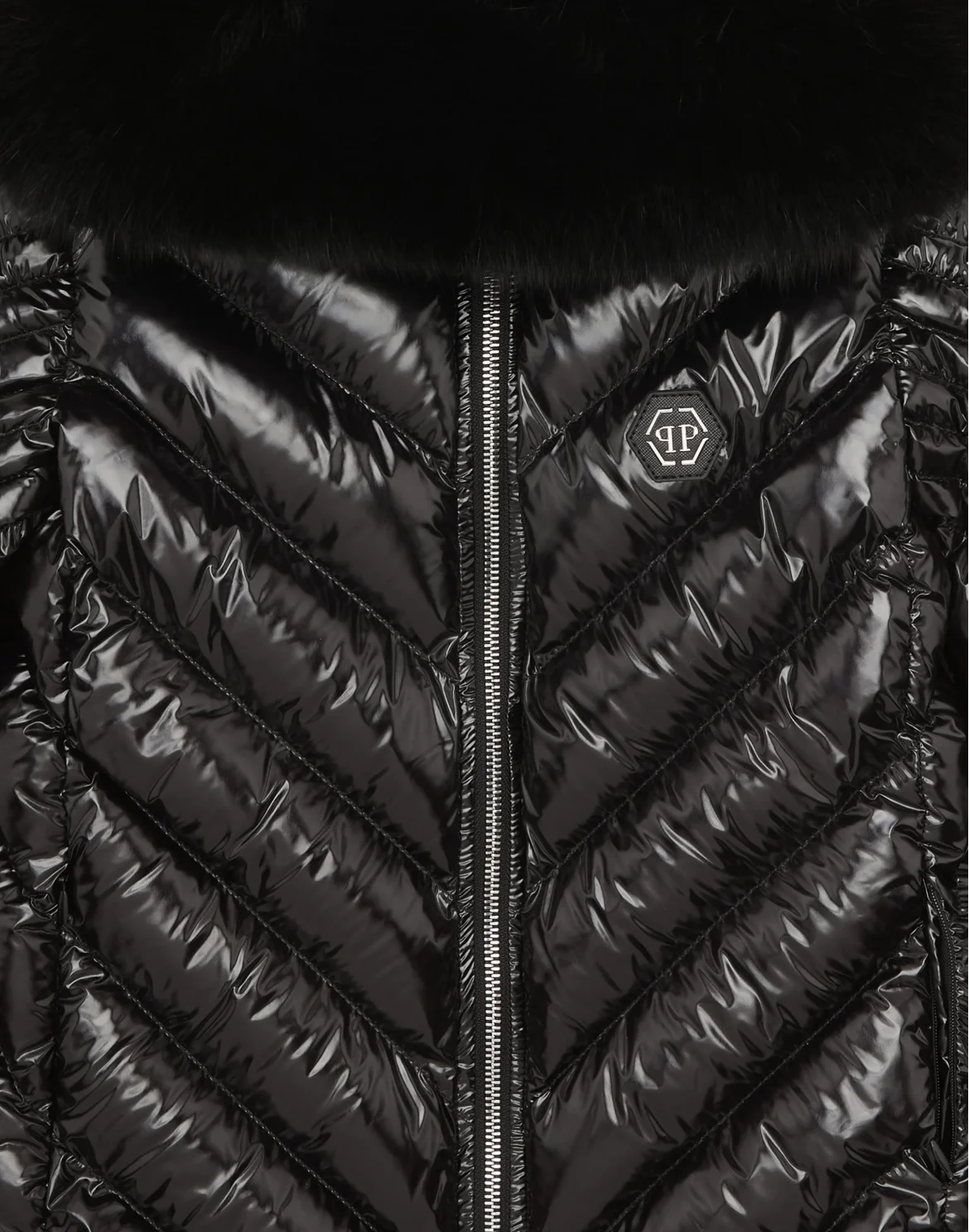 Puffer Fox Puffer Jacket Monogram, цвет: Черный