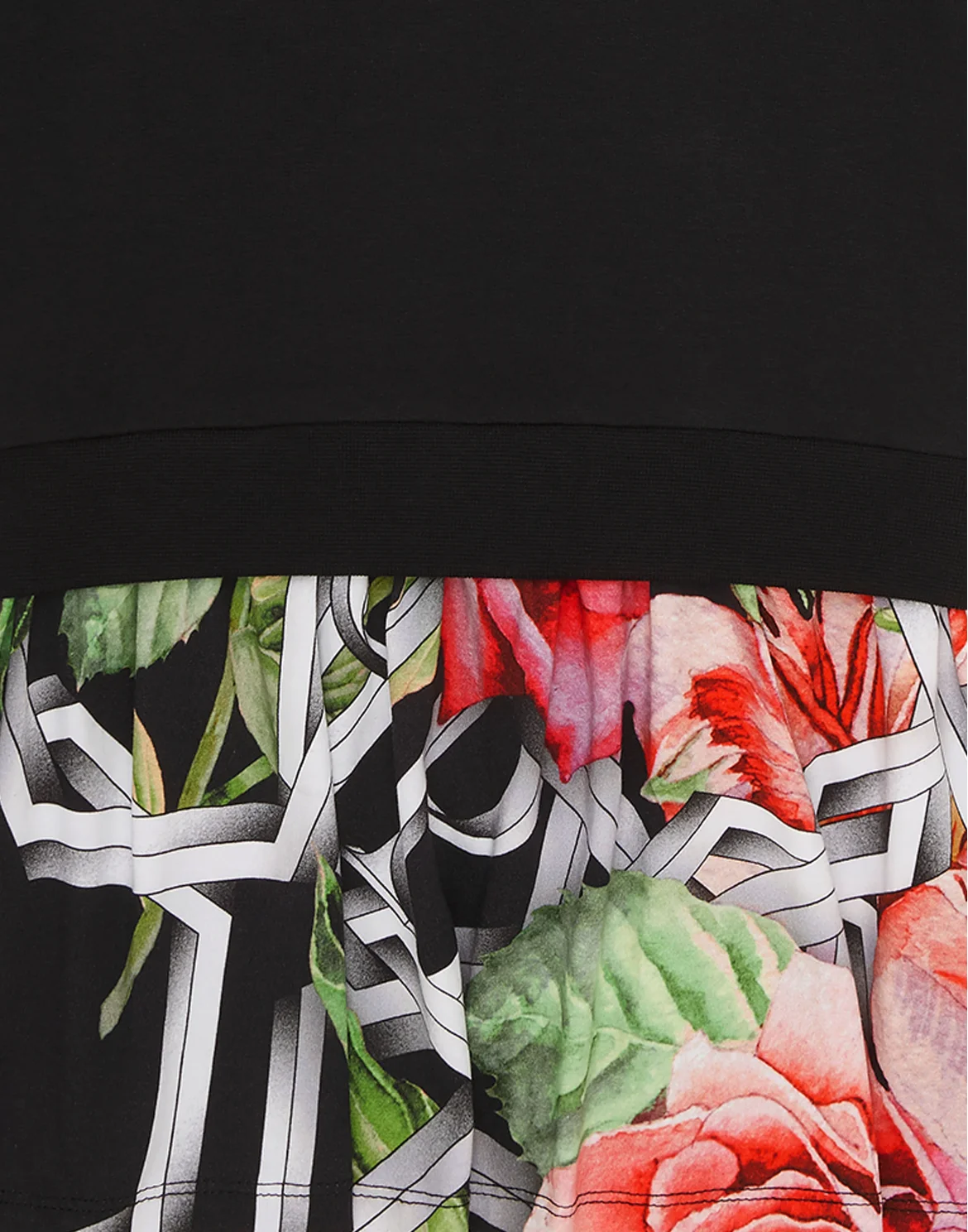 Hooded Dress Roses, цвет: Черный