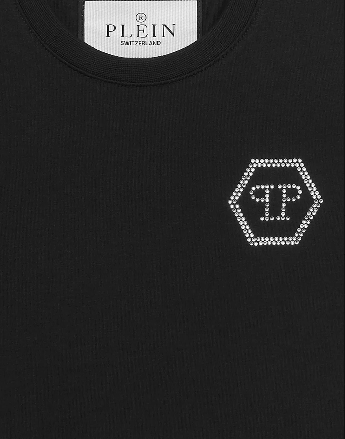 T-shirt Round Neck SS Embossed, цвет: Черный