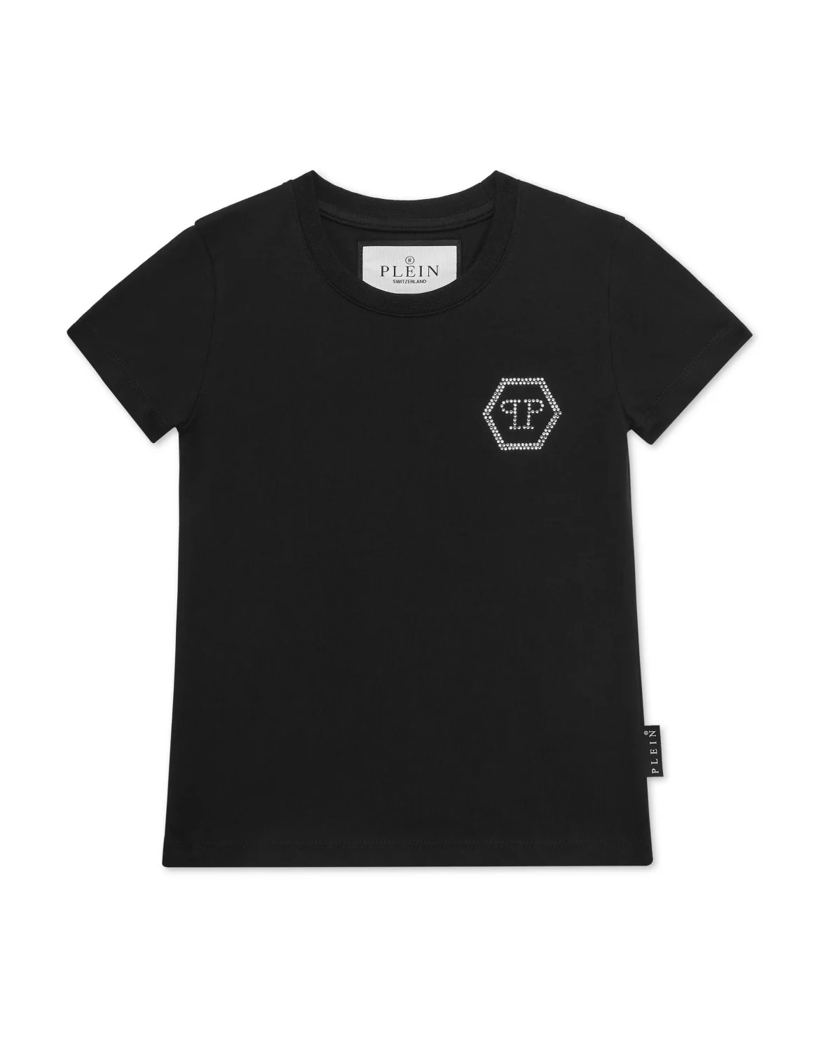 T-shirt Round Neck SS Embossed, цвет: Черный