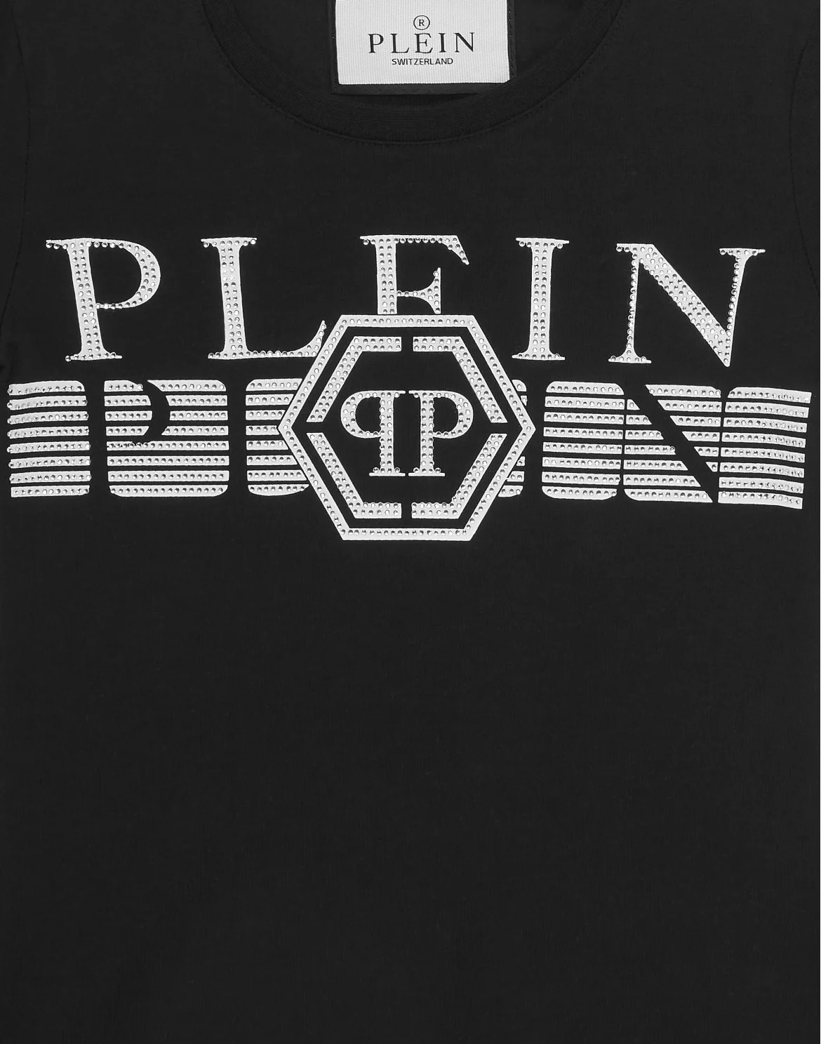 T-Shirt Man Fit Strass, цвет: Черный