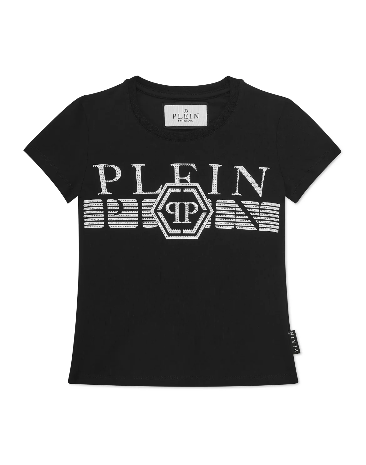 T-Shirt Man Fit Strass, цвет: Черный