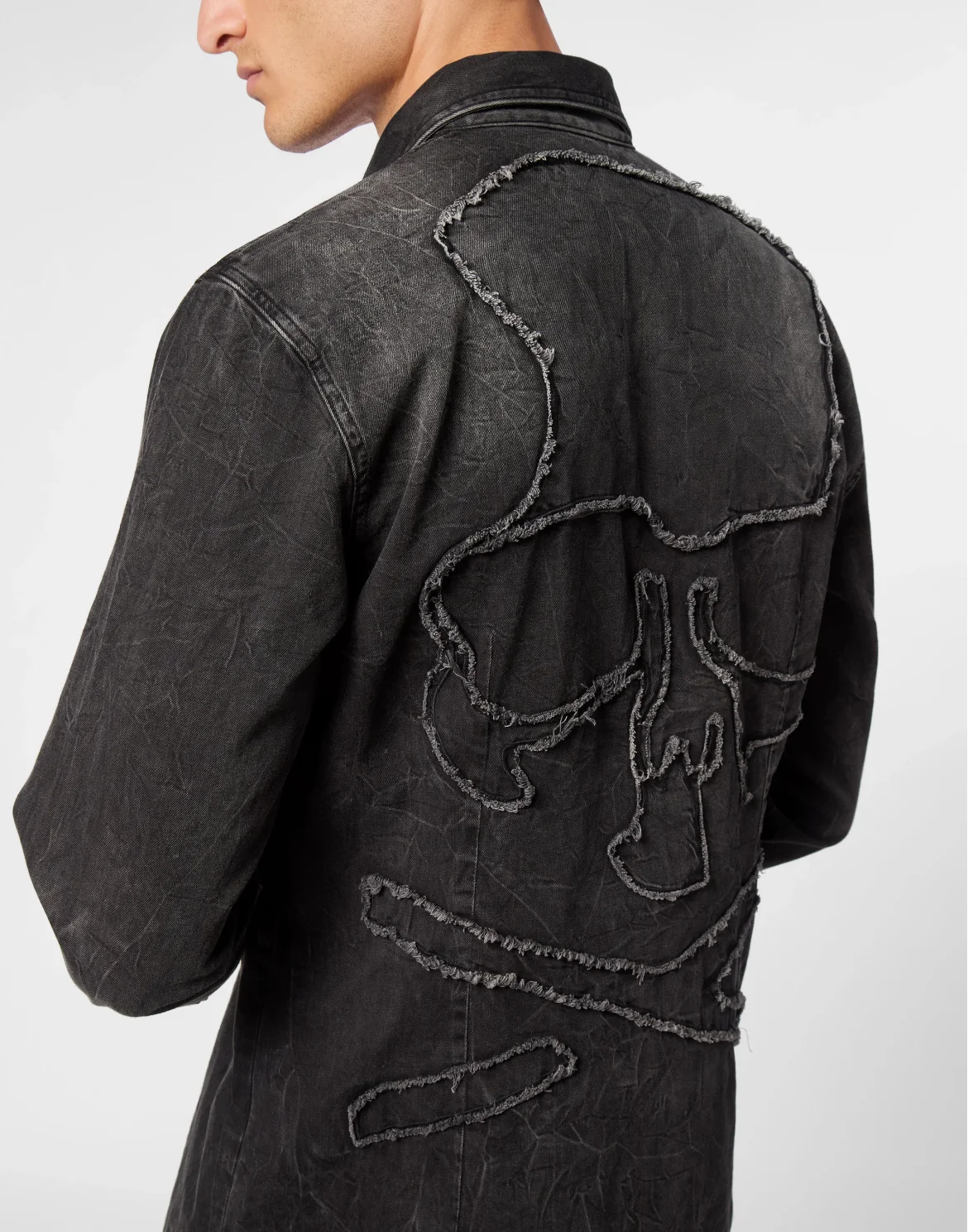 Denim Shirt Long-Sleeve Skull&Bones, цвет: Серый