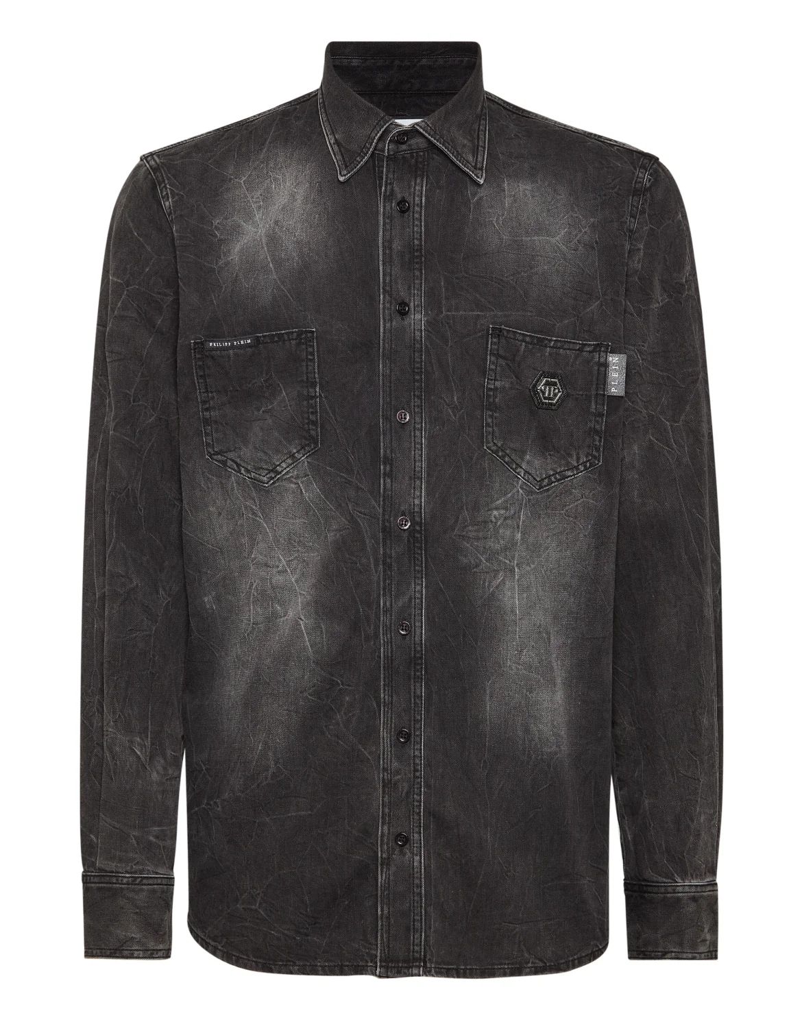 Denim Shirt Long-Sleeve Skull&Bones, цвет: Серый