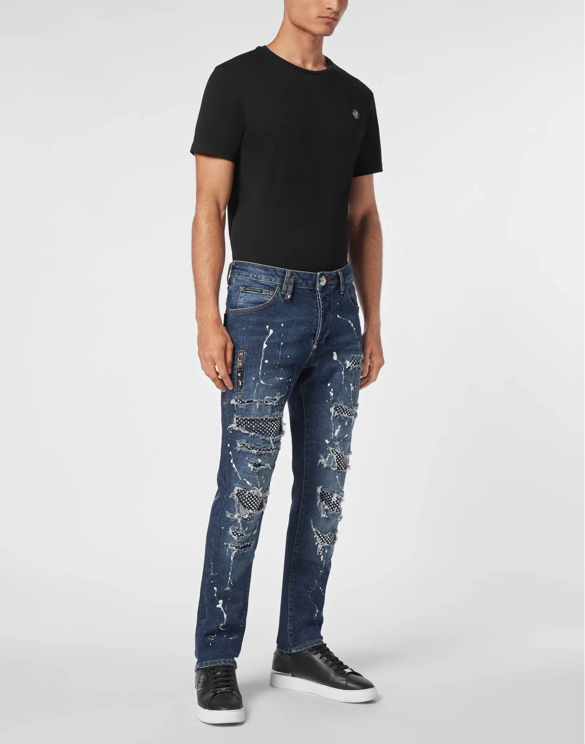 Denim Rock Star Trousers Strass, цвет: Белый