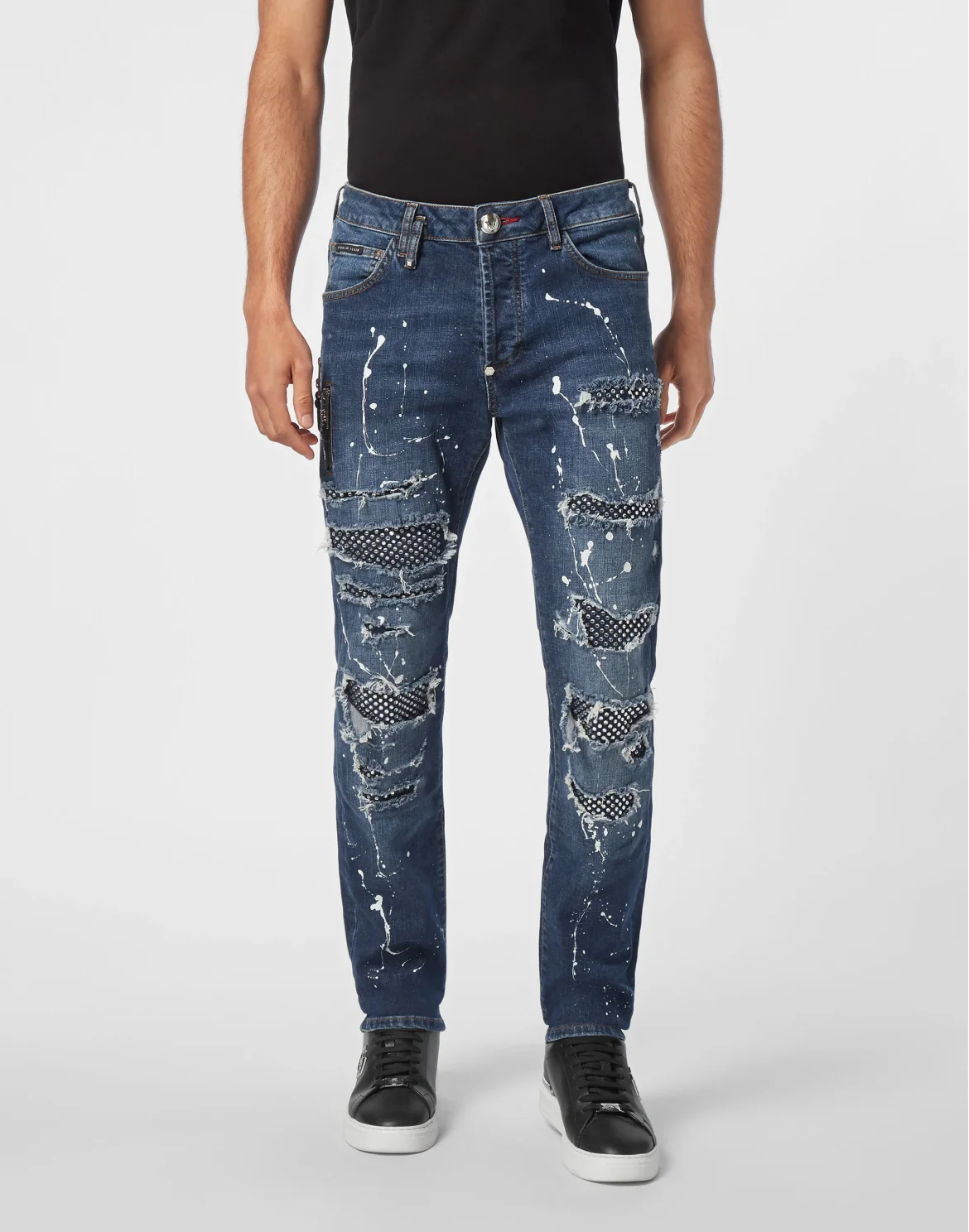 Denim Rock Star Trousers Strass, цвет: Белый