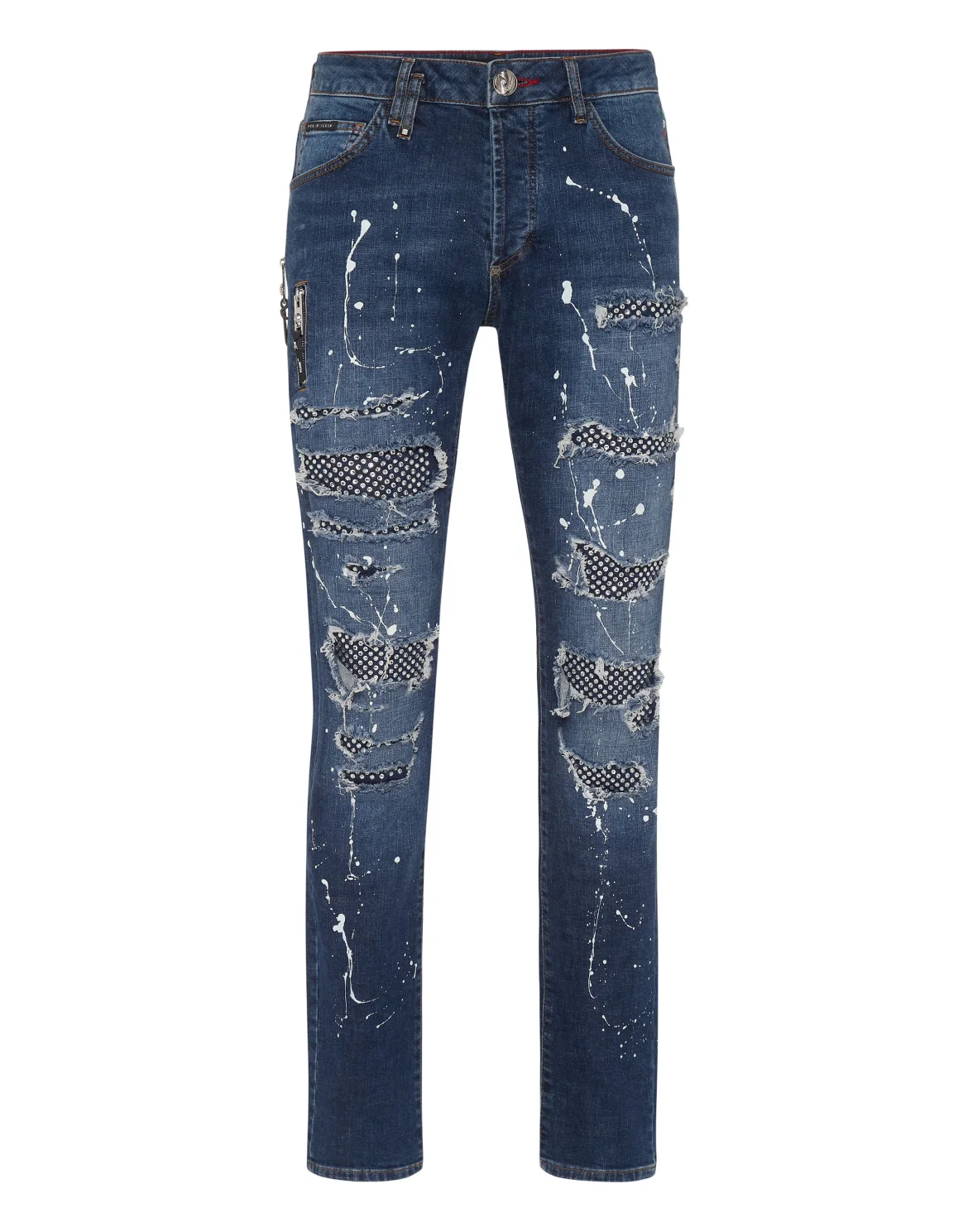 Denim Rock Star Trousers Strass, цвет: Белый