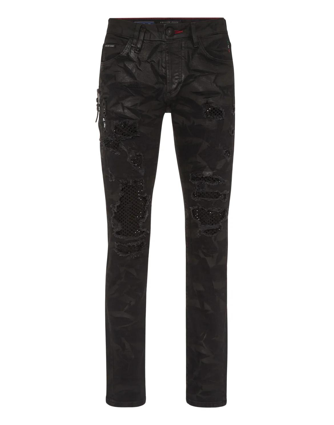 Denim Rock Star Trousers Strass, цвет: Черный