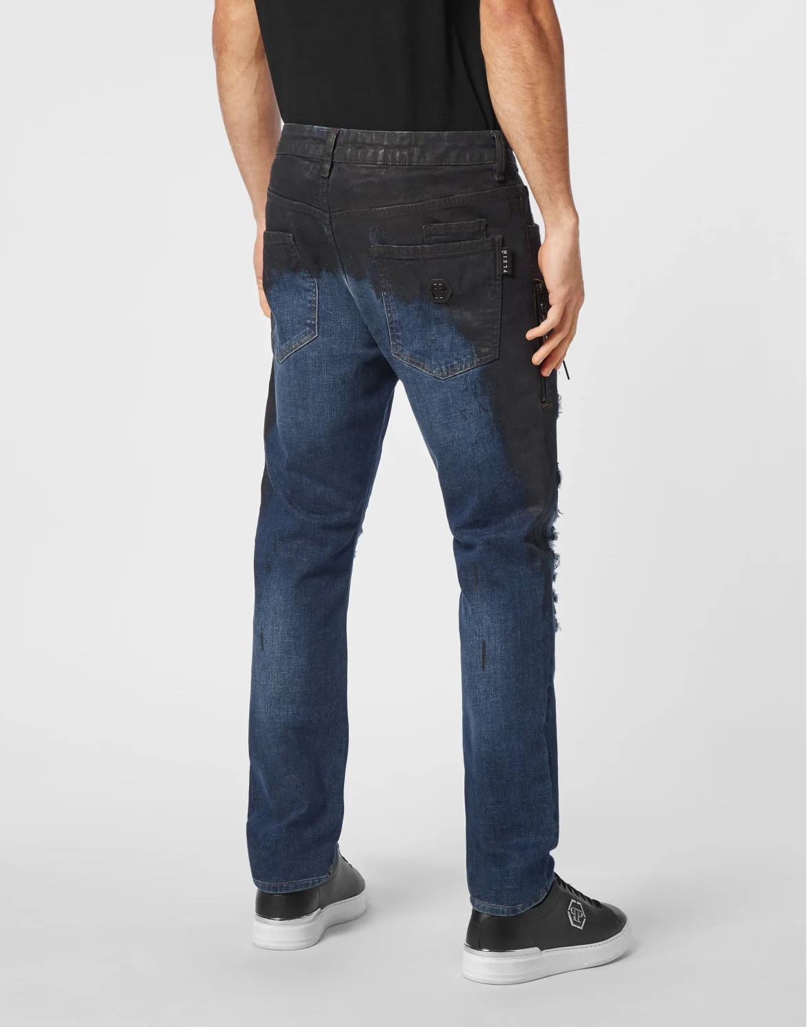 Denim Rock Star Trousers Strass, цвет: Черный