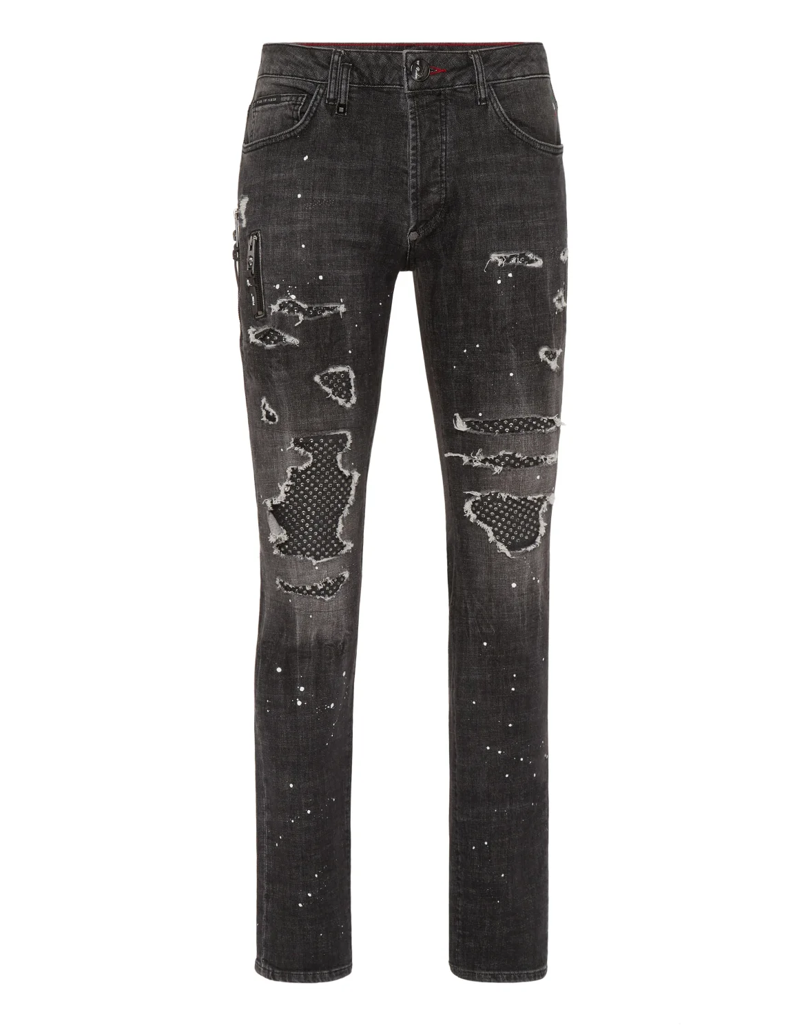 Denim Rock Star Trousers Strass, цвет: Серый