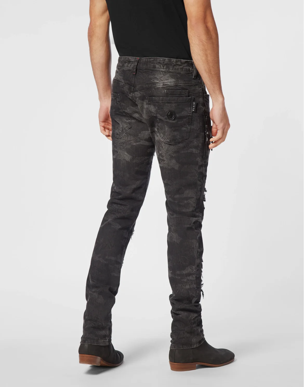 Denim Rock Star Trousers Camouflage, цвет: Серый
