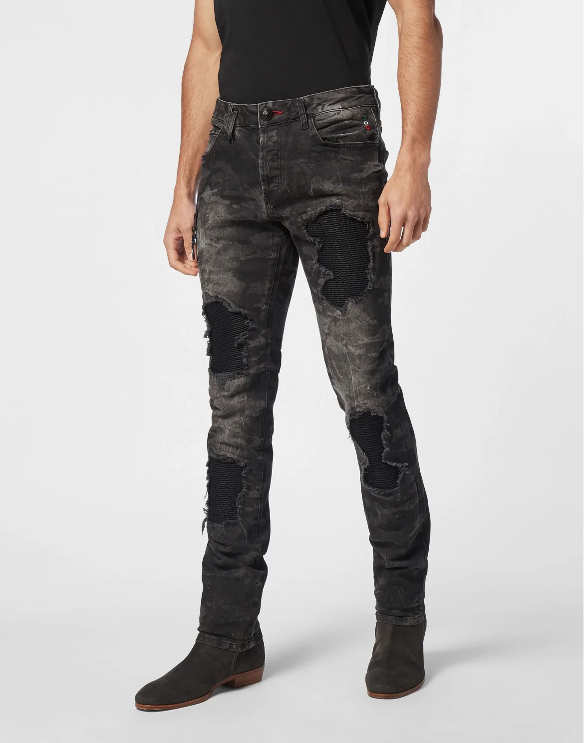 Denim Rock Star Trousers Camouflage, цвет: Серый