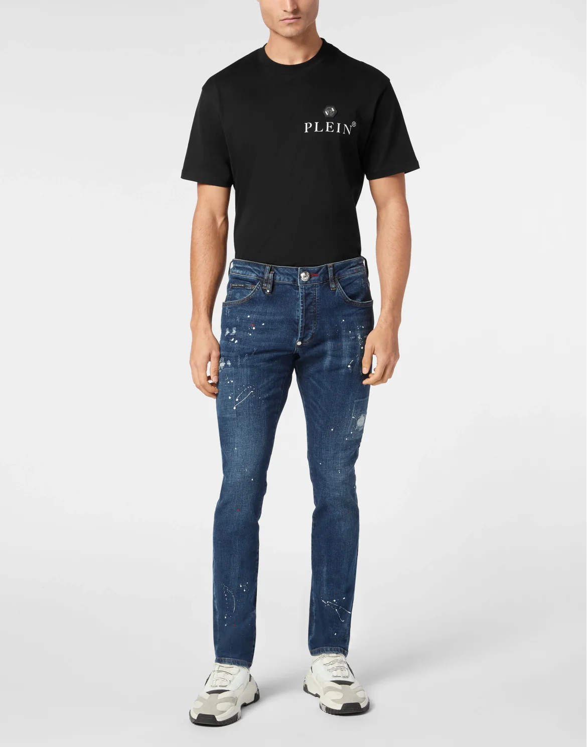 Denim Super Straight Cut Trousers Skull&Bones, цвет: Синий