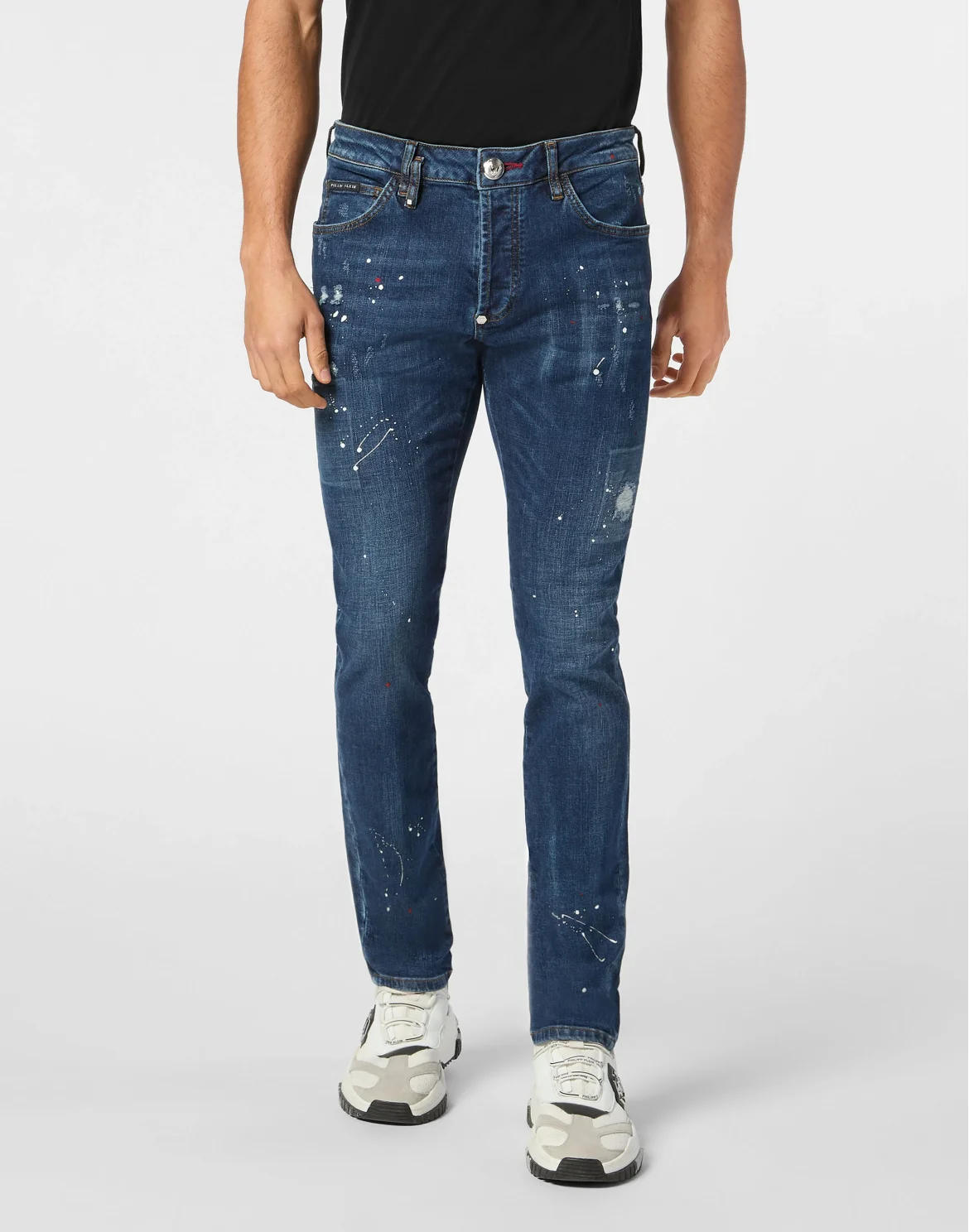 Denim Super Straight Cut Trousers Skull&Bones, цвет: Синий