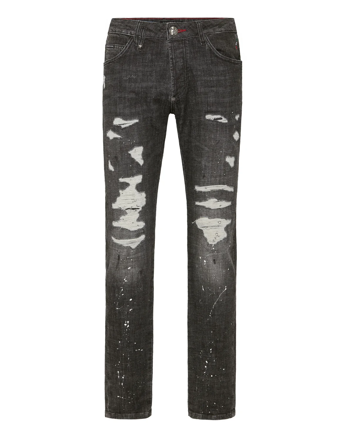 Denim Super Straight Cut Trousers Skull&Bones, цвет: Серый