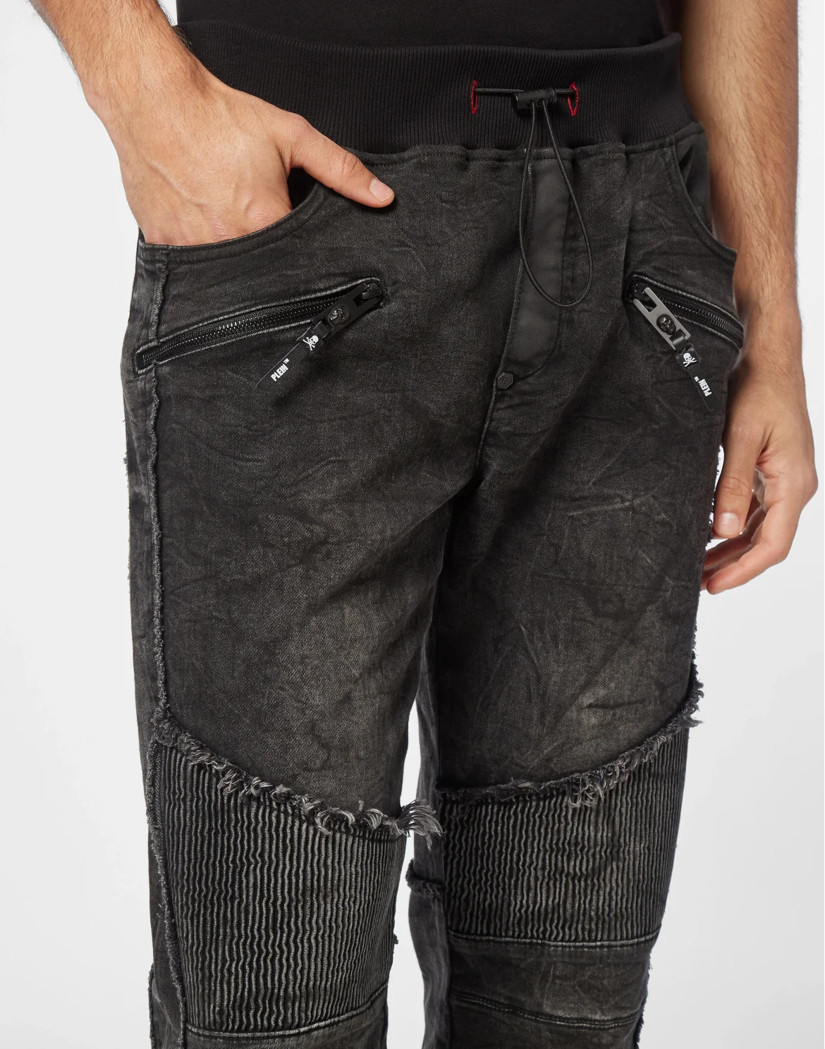 Denim Jogging Trousers, цвет: Черный