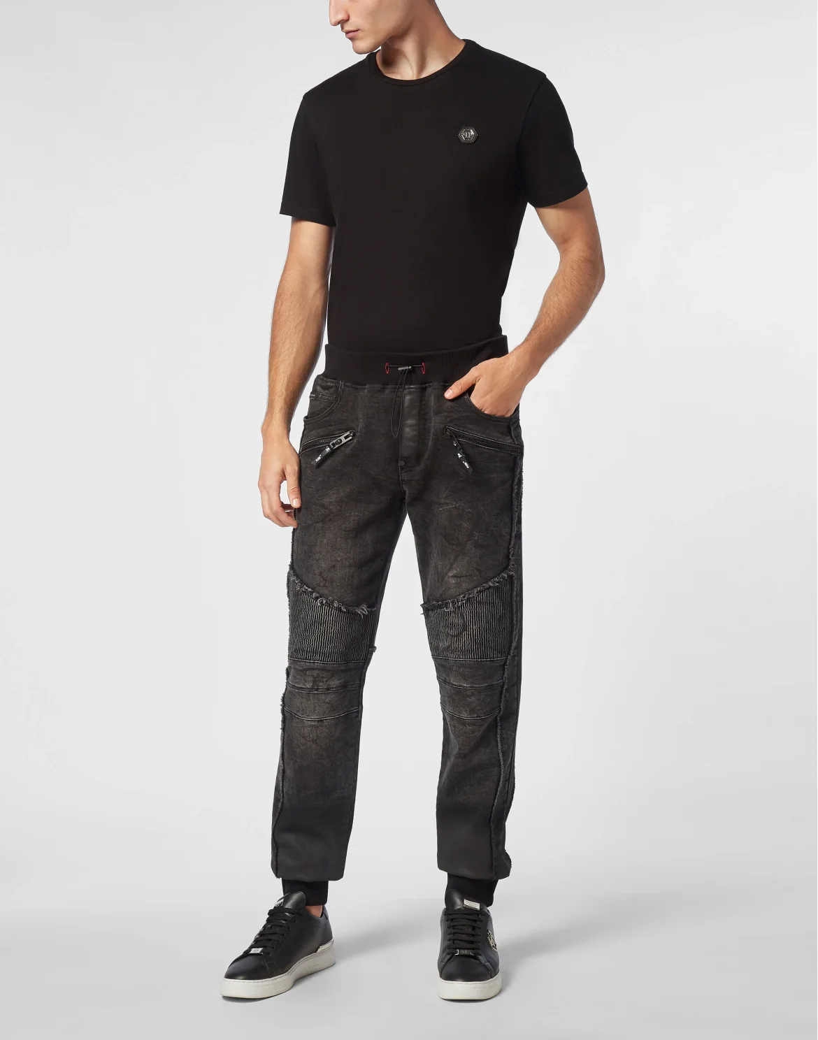 Denim Jogging Trousers, цвет: Черный