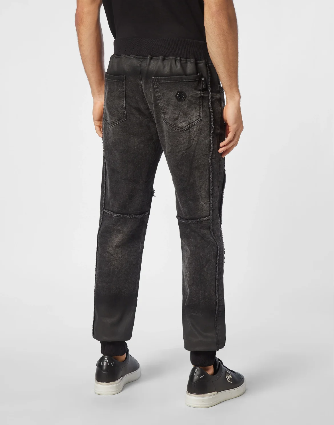 Denim Jogging Trousers, цвет: Черный