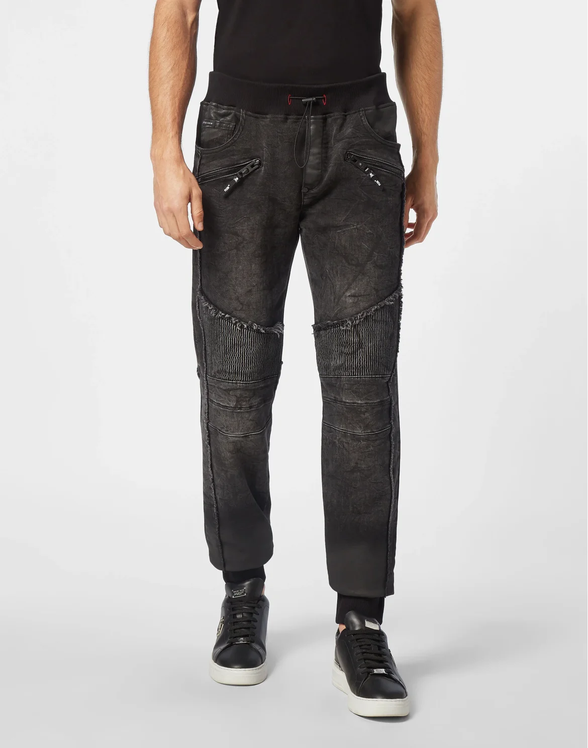 Denim Jogging Trousers, цвет: Черный