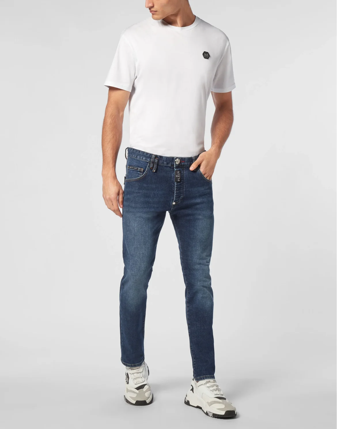Denim Skinny Trousers, цвет: Белый