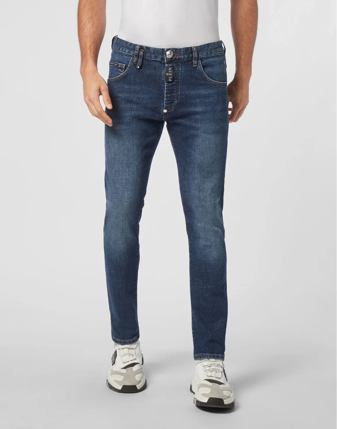 Denim Skinny Trousers, цвет: Белый