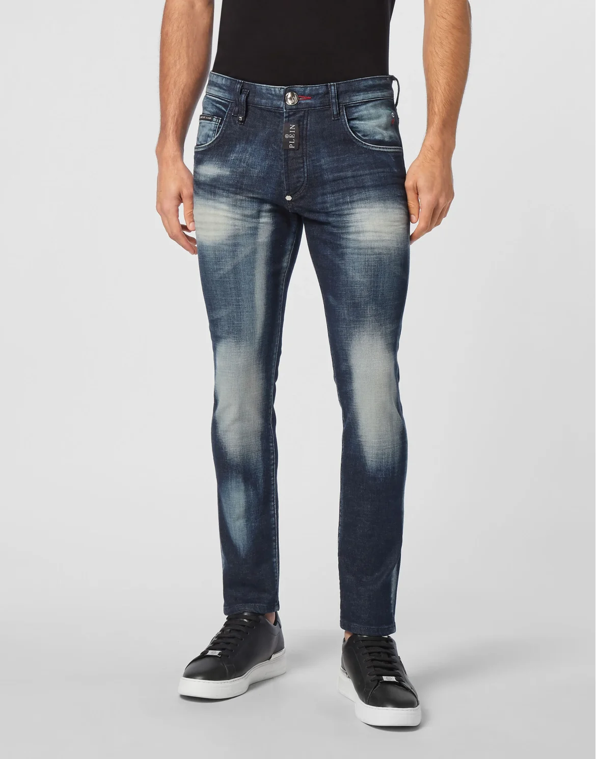 Denim Skinny Trousers, цвет: Серый