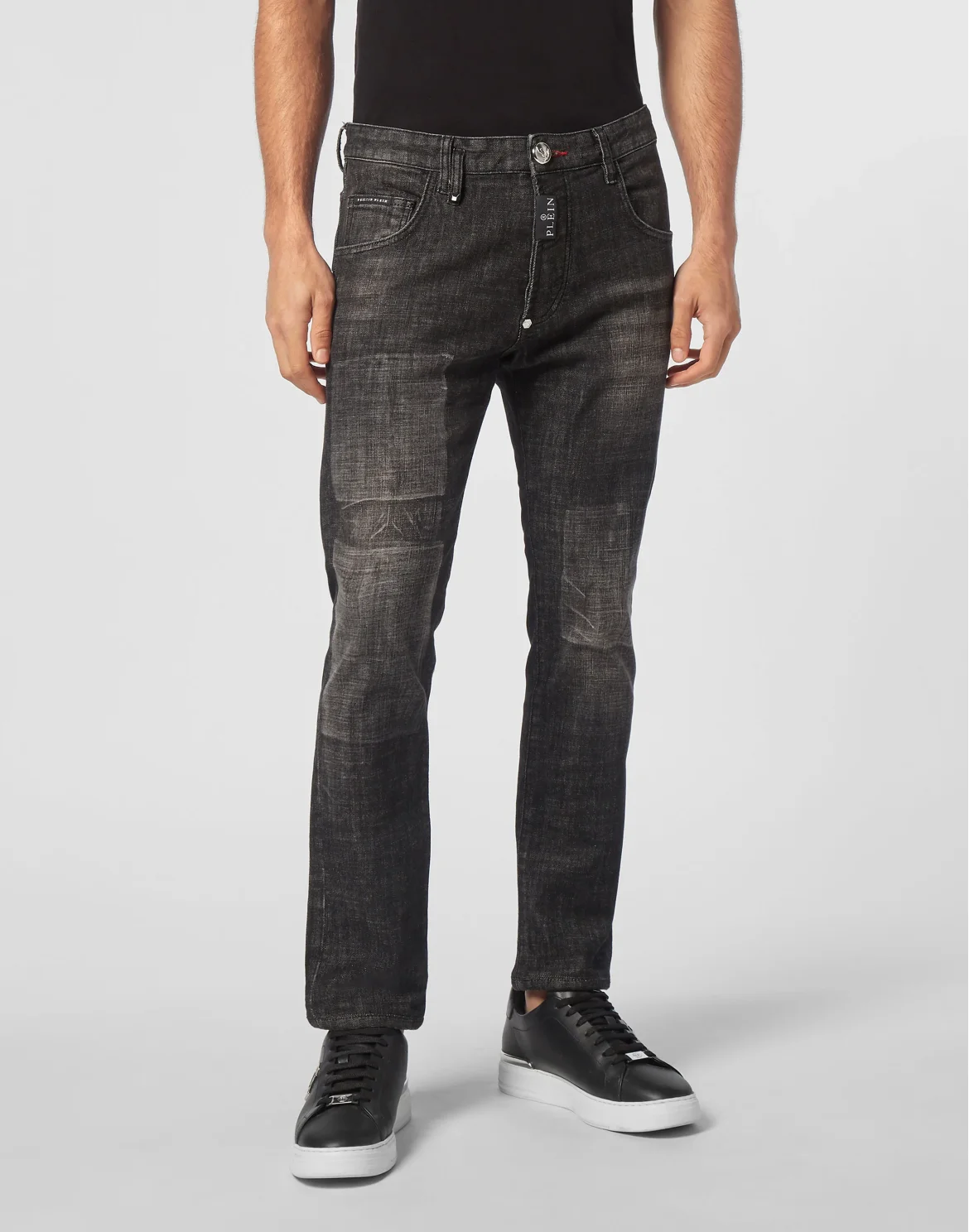 Denim Skinny Trousers, цвет: Серый