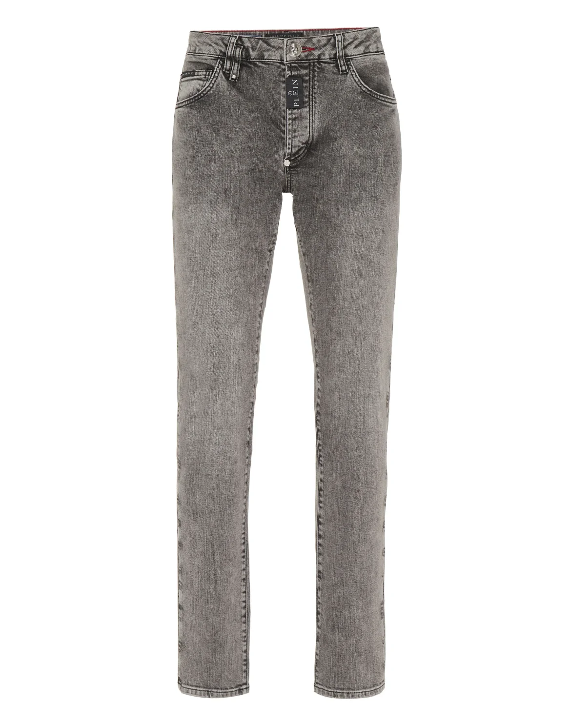 Denim Super Straight Cut Trousers, цвет: Серый