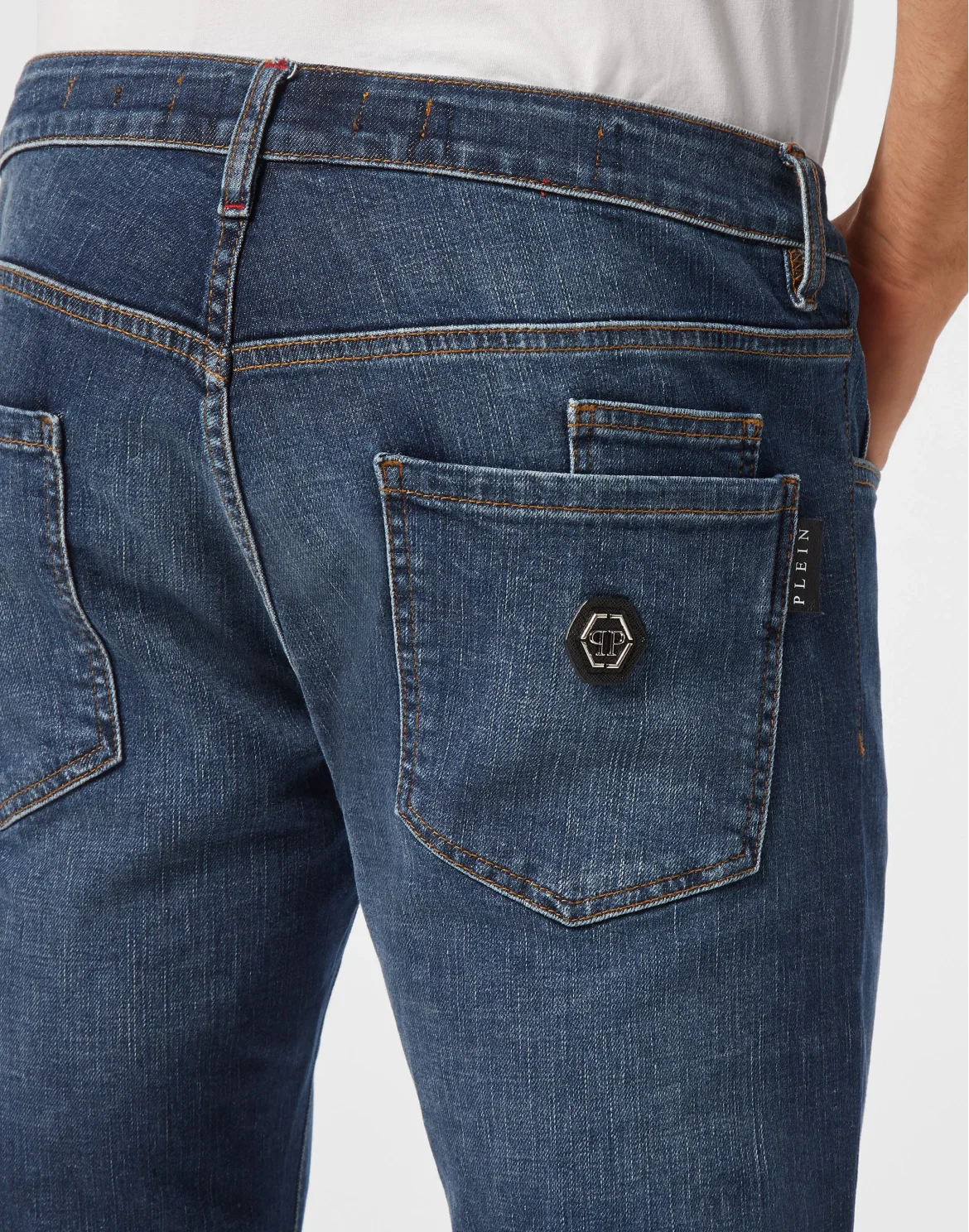 Denim Super Straight Cut Trousers, цвет: Белый